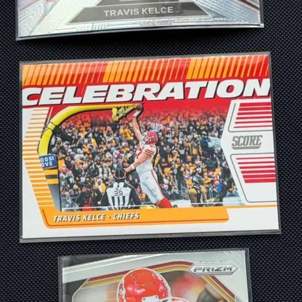 Travis Kelce Card Lot – 13 Cards | Chiefs | Prizm, Donruss Optic, Mosaic, Score
